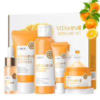 ChicNana Skincare Set, Vitamin C Skin Care Sets & Kits -Cleanser, Toner, Serum, Eye Cream & Face Cream, Hair Care Gift Set for Teenage girls, Facial Care Kit for Radiant Skin, Pamper Sets for Women Gifts(5PCS)