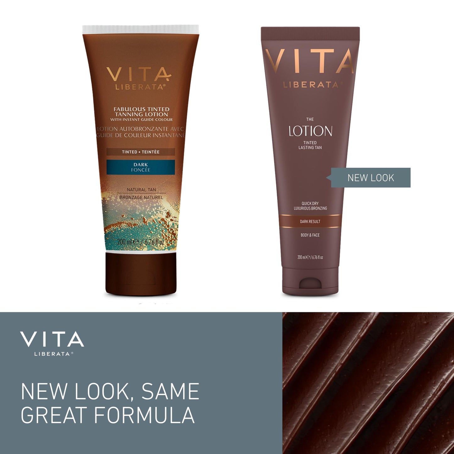 VITA LIBERATA Tinted Tan Lotion Dark 200ml & Mitt Bundle, Hydrating Tanning Lotion, Sun-Kissed Tan, Designed for Face & Body Use, Tinted, Lasting Tan, Streak Free Blend