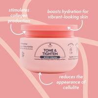 Nature Spell Tone & Tighten Skin-Firming Body Cream 250ml – Skincare Body Moisturiser – Hyaluronic Acid, Ginseng Extract & Plant Collagen – Made in the UK