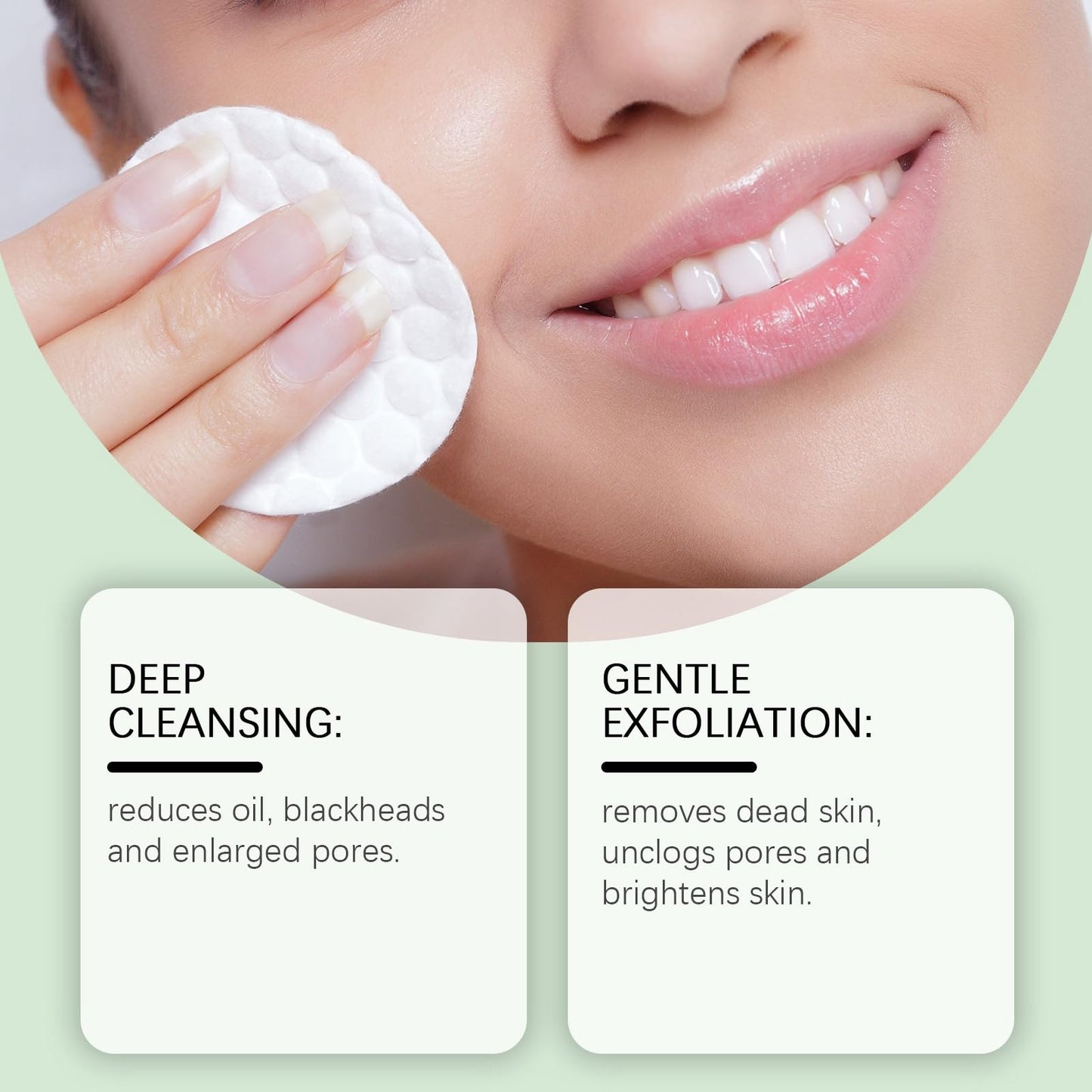 Oumun Zero Pore Pads,Dual Textured Facial Toner Pads,Gentle Exfoliation for Smooth,Deep Cleansing and Pore Minimizing,Toner Pad,Face Cleansing Pa/ds,Exfoliating Face Wipes,Exfoliating Pa/ds for Face