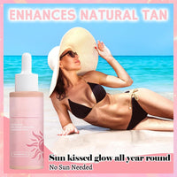 Tanning Drops, Enhances Natural Skin Tone, Moisturises Skin, Gradual Tanning, Naturally Promotes Melanin Production, Protects Against Sun Damage, Suitable for All Skin Types (60ml)