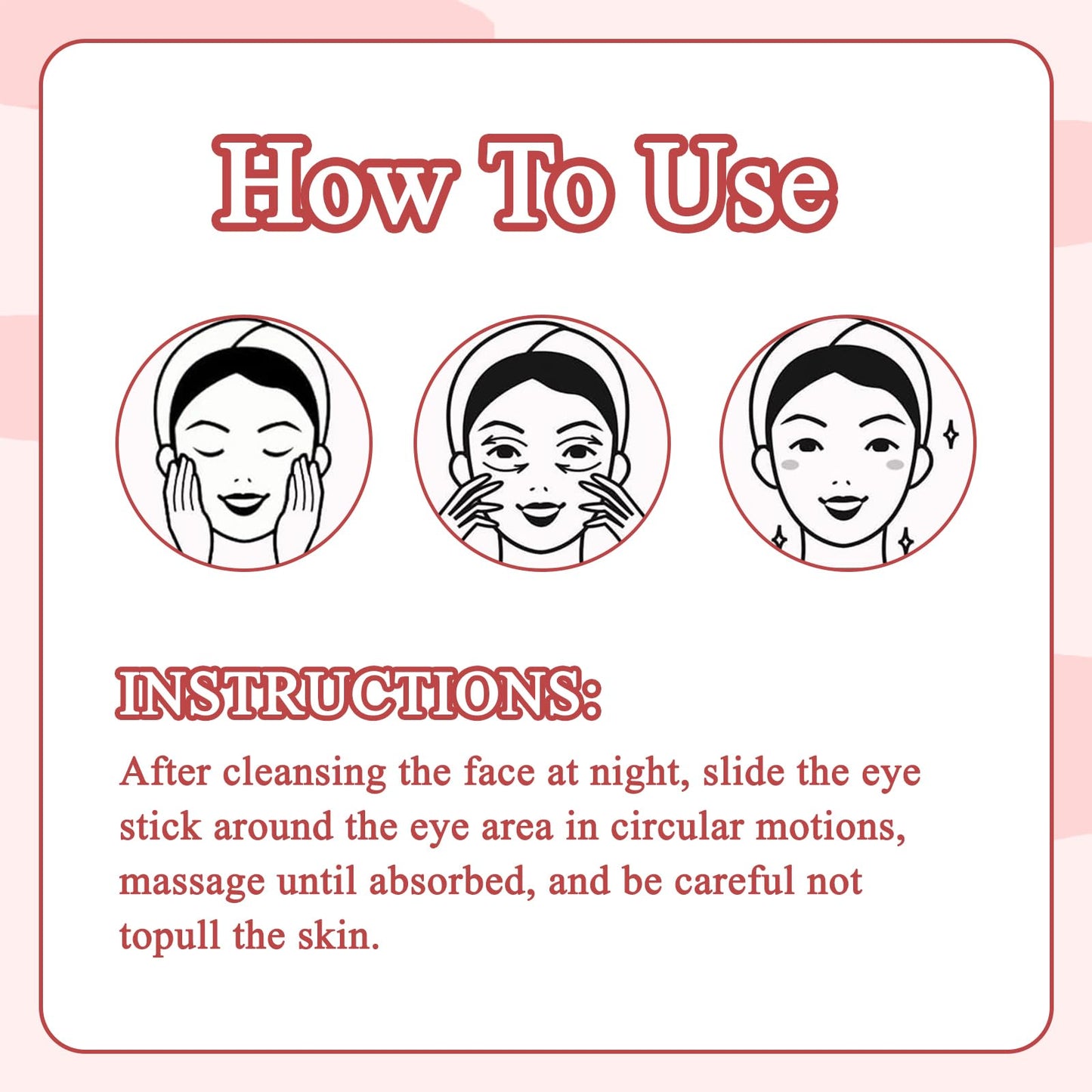 ExcellaElite 3 Pcs Retinol Eye Stick Eye Balm Stick Retinol Eye Cream Nourishes the Skin Easy to Carry Brightens Eyes Used to Eliminate Puffiness and Dark Circles Used for Both Men and Women
