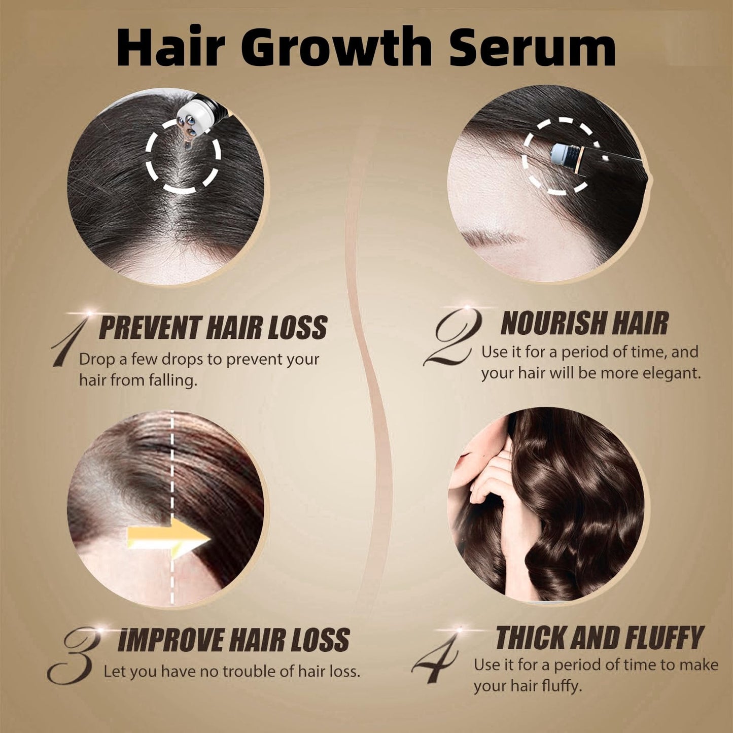 Oumun Hair Growth Serum,Hair Growth Roll-on Massage Essence,Hai-r Thickening Serum,Anti-Hai-r Loss,Fast Growing Ha-ir Gro-wth Ser-um,Ha-ir Ser-um for H-air Gro-wth,H-air Gr-owth Oil for Women
