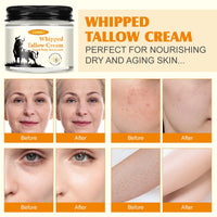 Uruses Beef Tallow Honey Cream, Beef Tallow Skin Care for Body and Face, Long-lasting Moisturizing, Reducing Face Fine Lines, Anti-aging, Strengthening Skin Barrier, Anti-dryness Hand & Foot Cream - 60g
