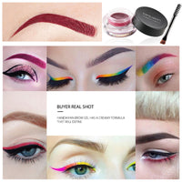 RUICHING Red Eyebrow Gel, Brow Pomade, Brow Dye with Brush, Christmas Makeup Waterproof Long Lasting Tinted Brow Gel, Smudge-Proof Sweat Resistant Brow Cream