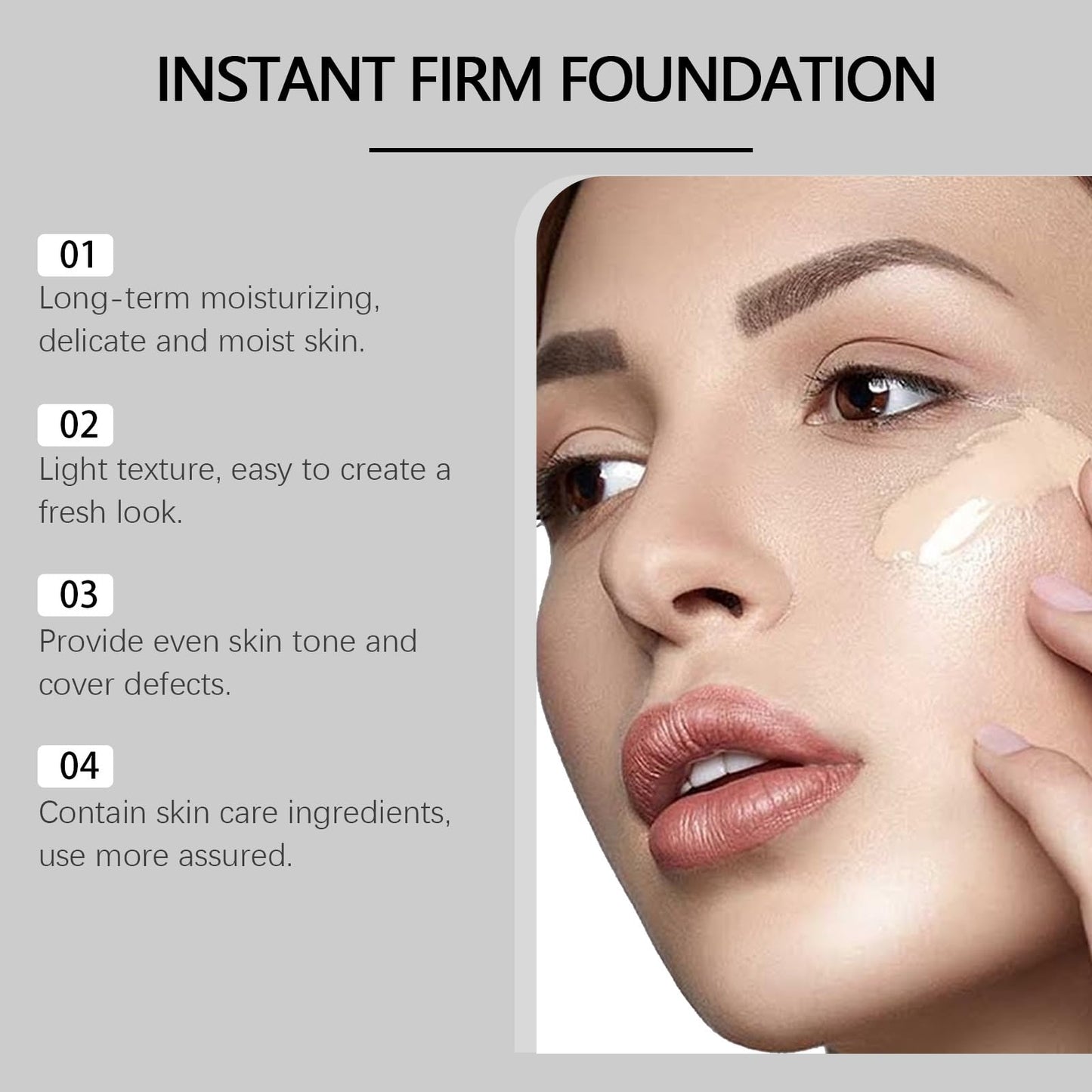 HIVETZ Flawless Colour Changing Foundation Makeup,SPF 15 Warm Skin Tone Foundation,Liquid Foundation Makeup,Waterproof Foundation for Mature Skin,Long Lasting Face Moisturizing Liquid Cover Concealer