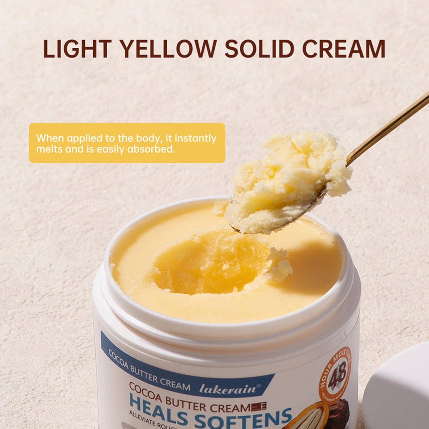 Grospe Cocoa Butter Cream for Body & Face Skin Nourishing Deep Moisturising Body Cream Cocoa Butter Moisturiser for Dry Sensitive Skin 100g