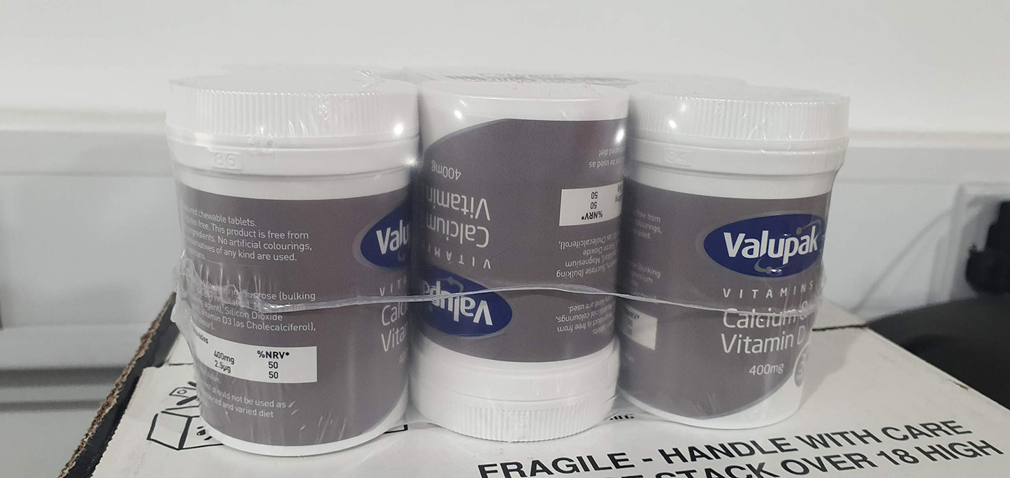 6 x Valupak Calcm Vit D 400Mg Tablets