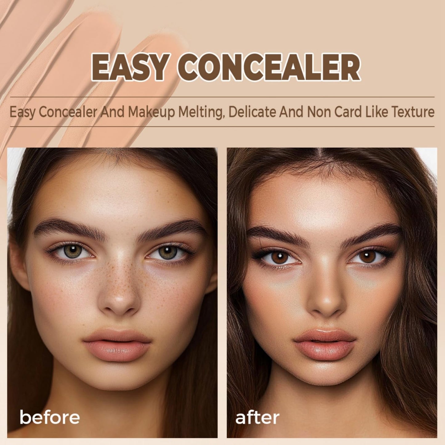 Xinyig 2 in 1- Luxury Anti-Wrinkle Foundation Stick,Eraser Foundation Stick With Brush,Full Coverage Fou/ndation St/ick,Multi-Use Full Coverage,Waterproof & Long-lasting,Double-Head Flawlesss,(Natural, 02)