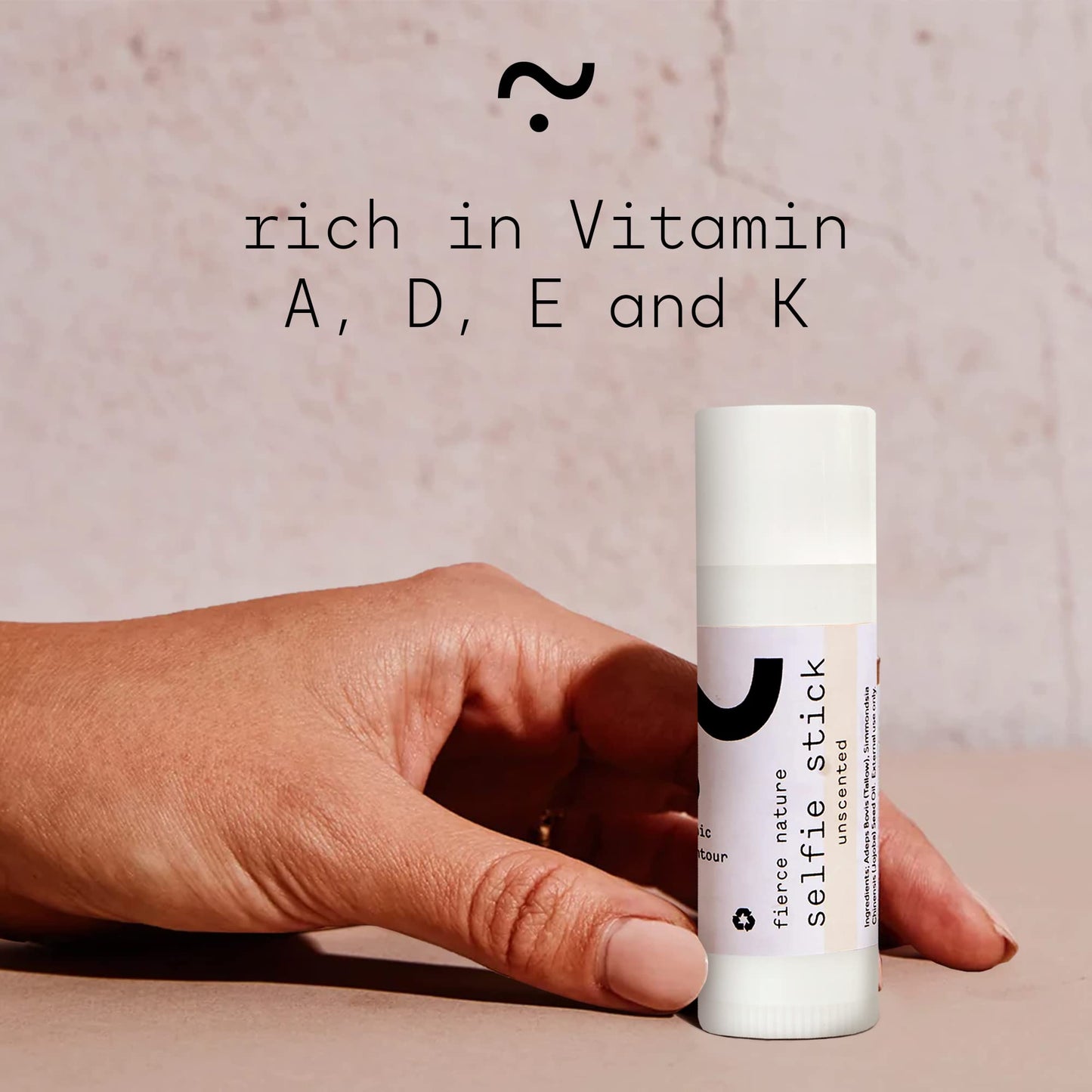 Generic Selfie Stick Tallow Balm, Bioavailable Skin Care Essential, Lip Balm, Face Care Must-Have, Vitamin-Rich Body and Face Moisturiser, Unscented, 15g - Fierce Nature