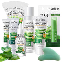Xumann 12PCS Skin Care Gift Sets for Teenage Girls, Aloe Vera Skincare for Women, Simple Pamper Face Care Kit for Teen