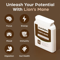 Lions Mane Mushroom Extract Supplement 1500mg - 60 High Strength Vegan Capsules with Black Pepper - Made in The UK by Purolabs