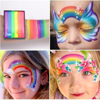 Generic Rainbow Face Paint, Make-Up Colours, Face Paint, Rainbow Face Paint, Body Painting, Water Soluble, Rainbow, Theatre Make-Up, Carnival, Colourful Body Colours, Quick Drying (25 g, 02#)