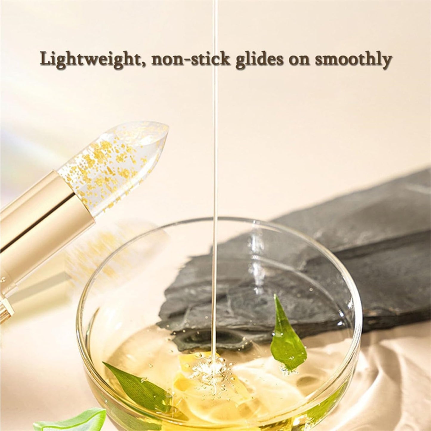 OlymGrow Gold Foil & Crystal pH Lipstick – Transfer-Proof, Color Changing, 24H Hydration & Glossy Shine. Long-Lasting, Moisturizing Lip Gloss for Women. Good for All-Day Wear & Vibrant Color