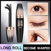 EHIOG 4D Lash Extension Mascara with Silk Fibers, Waterproof Black for Sensitive Eyes, Natural Curl & Volume, Smudge-Free, Long-Lasting Definition, Clump-Resistant Formula for Full Lashes