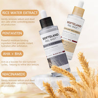 ANGEL SILK Peel Shot Glow Rice Ampoule Duo -Serums for Brightening Exfoliating and Moisturizing - Suitable for All Skin Types Contain AHA + BHA, Niacinamide 