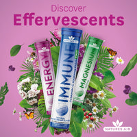 natures aid Immune Effervescent with Zinc & Vitamin C, Natural Blackcurrant Flavour, 20 Tablets, Pack of 1