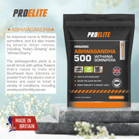 PROELITE Ashwagandha 180 Vegan Capsules Ashwagandha Root Powder Capsule 10% Withanolides 500mg High Strength 10,000mg Extract 20:1 | Stress Relief, Energy, Strength & Endurance by PRO-Elite