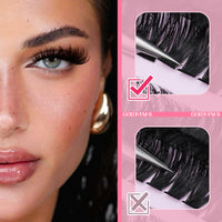 Goddvenus Eyelashes Cluster Lashes 14-20mm Thick Fluffy Individual Eyelashes 80D-200D Volume Lashes Individual Cluster Dramatic Russian Eyelash Clusters D Curl DIY Eyelash Extensions 320pcs