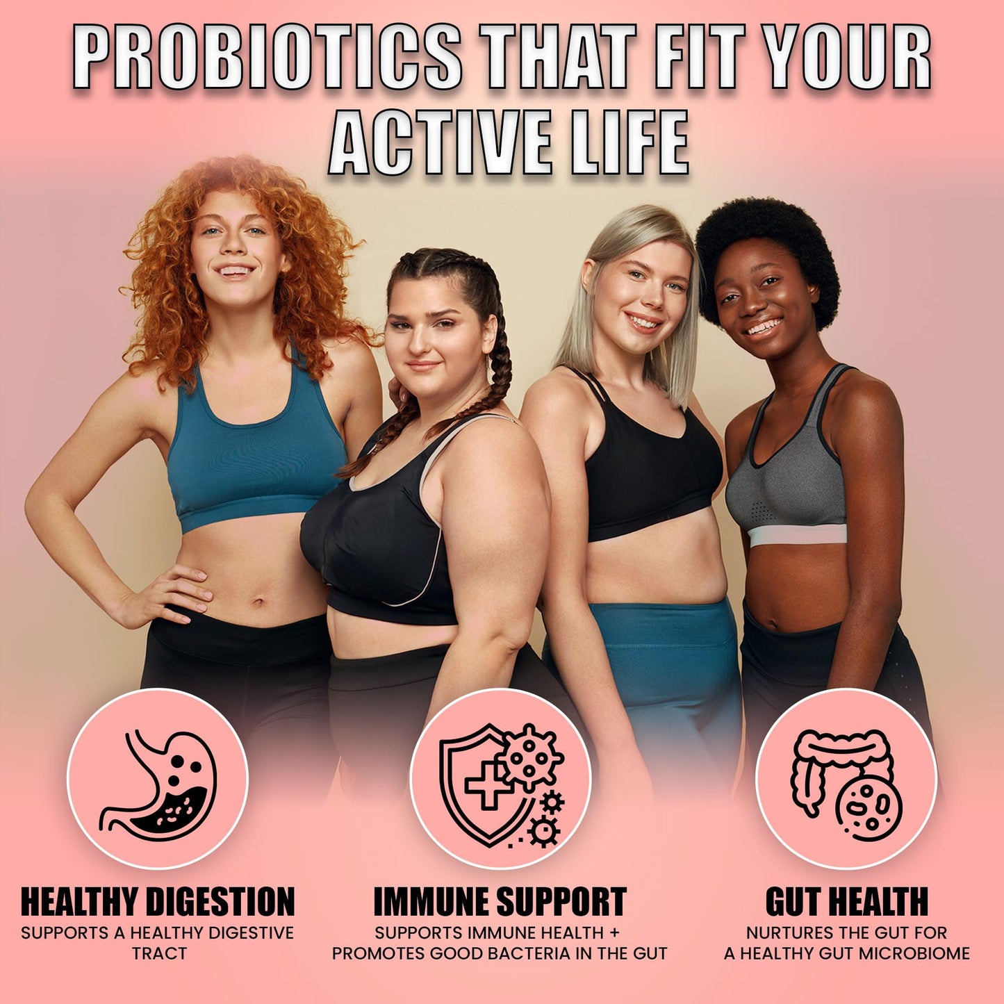 Tresible Trèsible Nutra Digest Probiotics for Women Gut Health (Pack of 3) - Veg Probiotic for Flat Belly & Bloat Control, Women's Probiotics, Multistrain Digestive Enzymes with Probiotics, 12 Weeks Supply