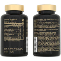 Vitamin B Complex High Strength - Slow Release Super B Complex 60 Tablets - Enriched with Vitamins D & C - Complete Vit B Supplement All 8 Vitamin B12, B6, Folic Acid, Biotin, B1, B2, B3, B5 - UK Made