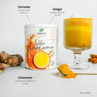 Nature's Finest by Nutrisslim Golden Curcuma Latte (125g), Delicious Turmeric Drink with Ginger and Cinnamon, Caffeine-Free, Vegan Latte Mix, 100% Organic Natural Ingredients