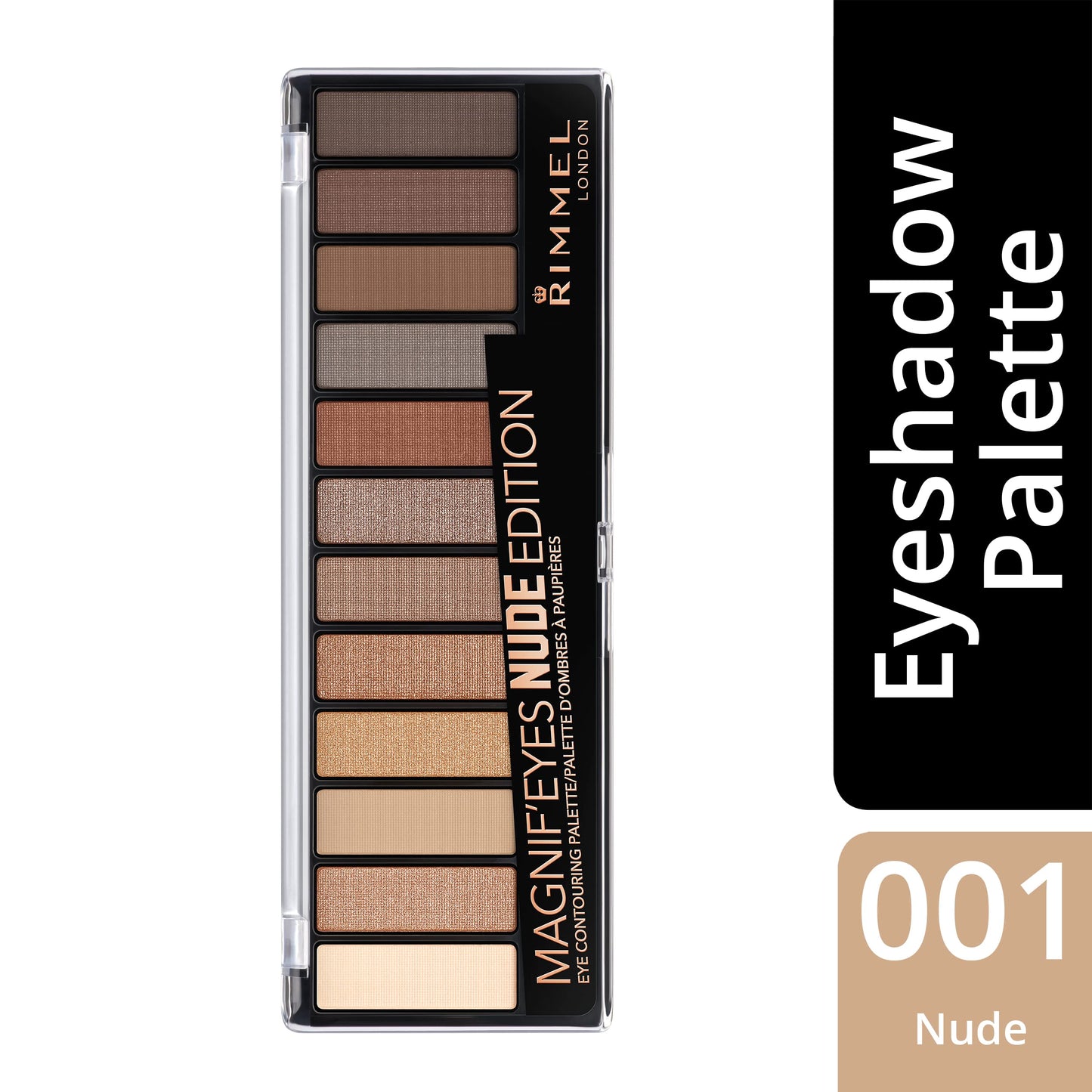 Rimmel Magnif'eyes Nude Edition Eyeshadow Palette, 12 shade, Cream