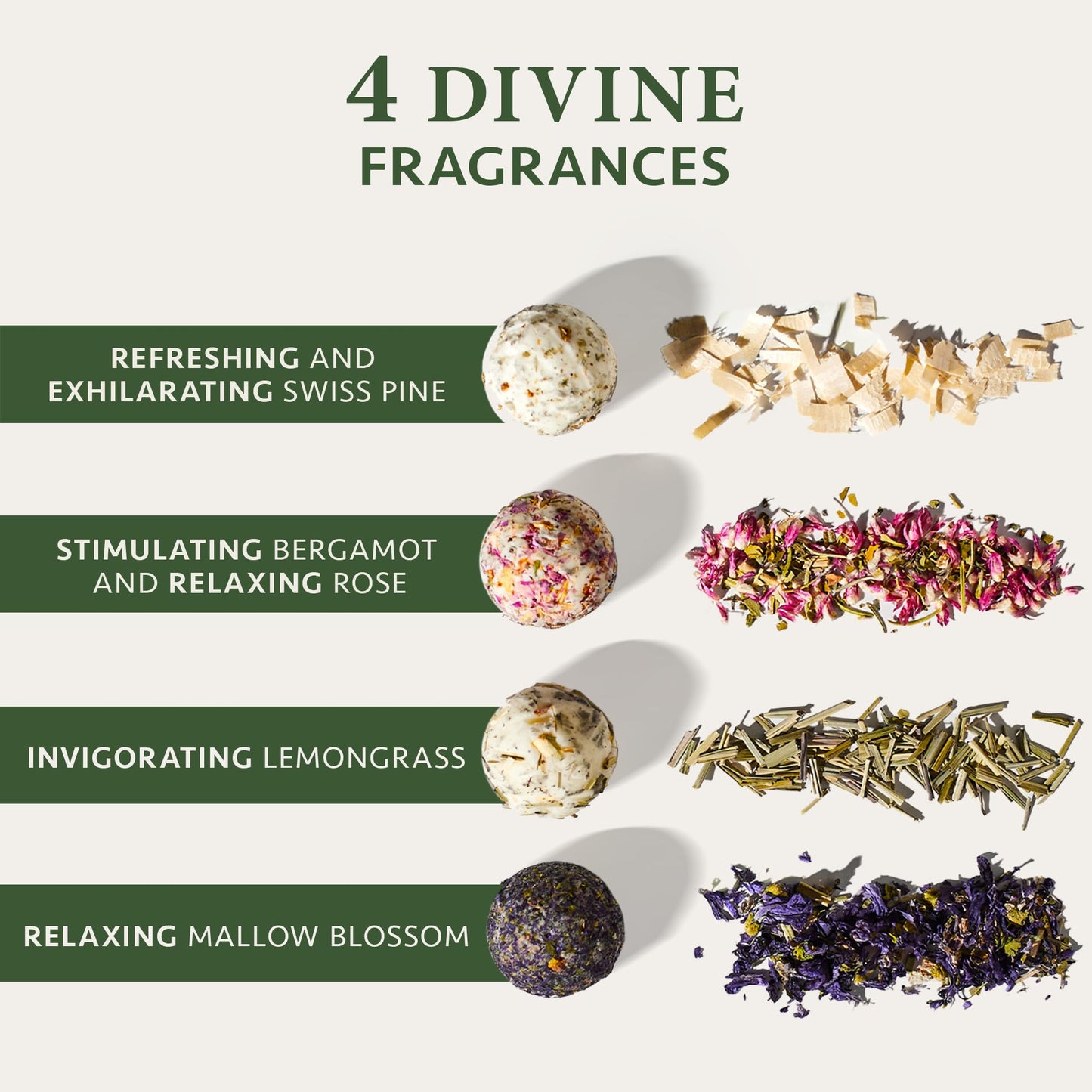 Christmas Gifts for Women - 4Pcs Bath Bombs Gift Box - Hand Made with Essential Oil Flowers & Bio Shea Butter - Gifts for her - Gifts for Mum - Vegan Skincare by Satin Naturel