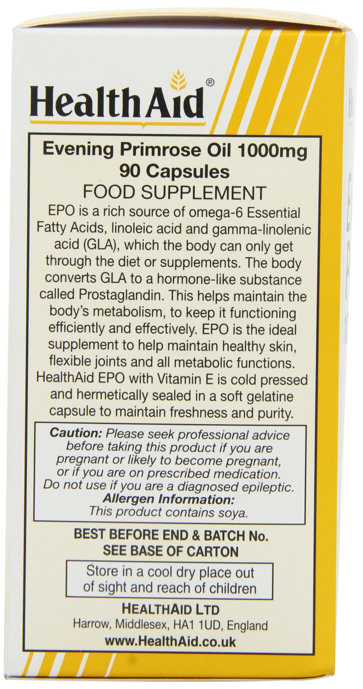 HealthAid Evening Primrose Oil 1000mg 90 Capsules