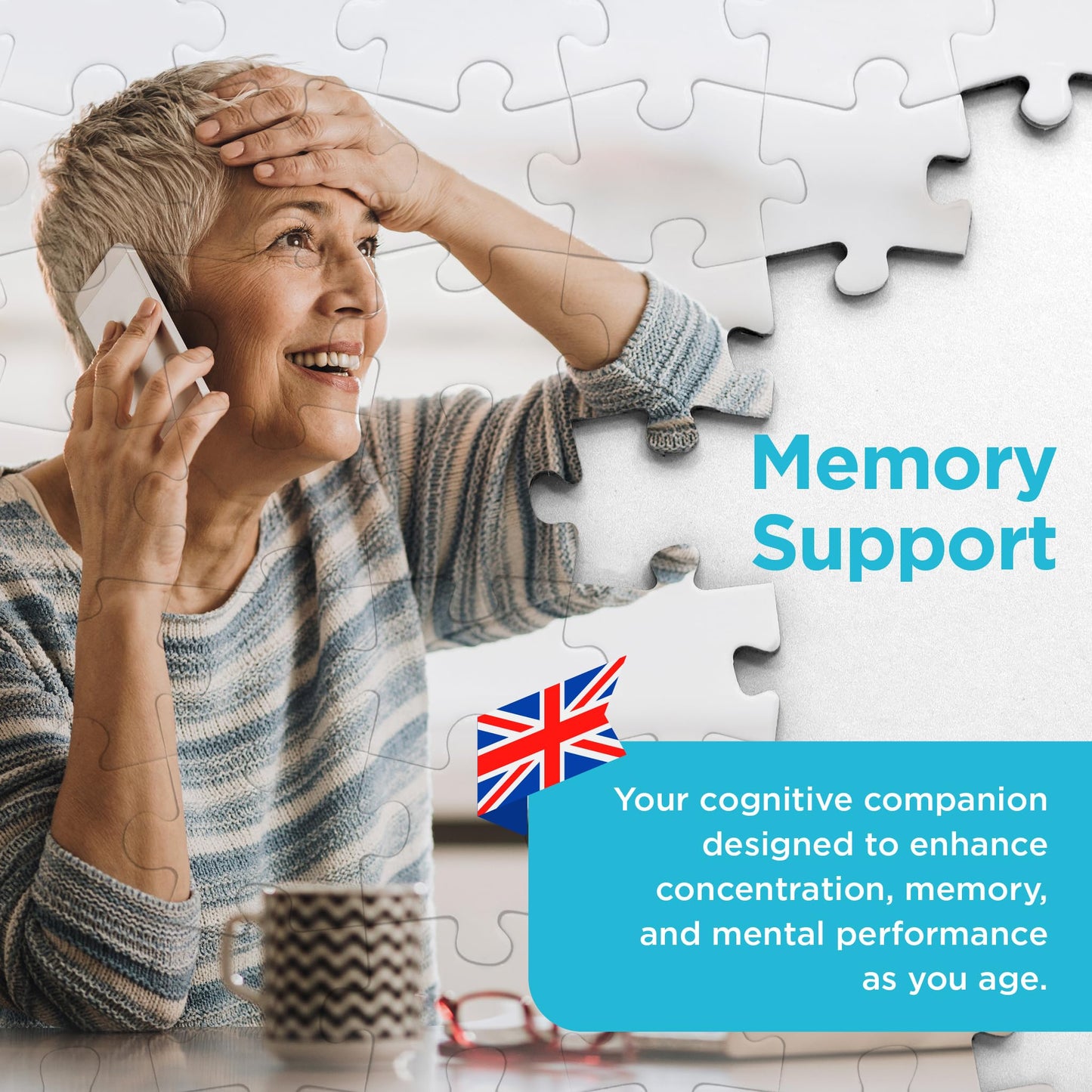 healthspan Healthspan Memory Support | 60 Capsules | Helps Concentration and Memory | Supports Cognitive Decline associated with ageing | High Strength bacopa monnieri Extract | Added Guarana for Alertness
