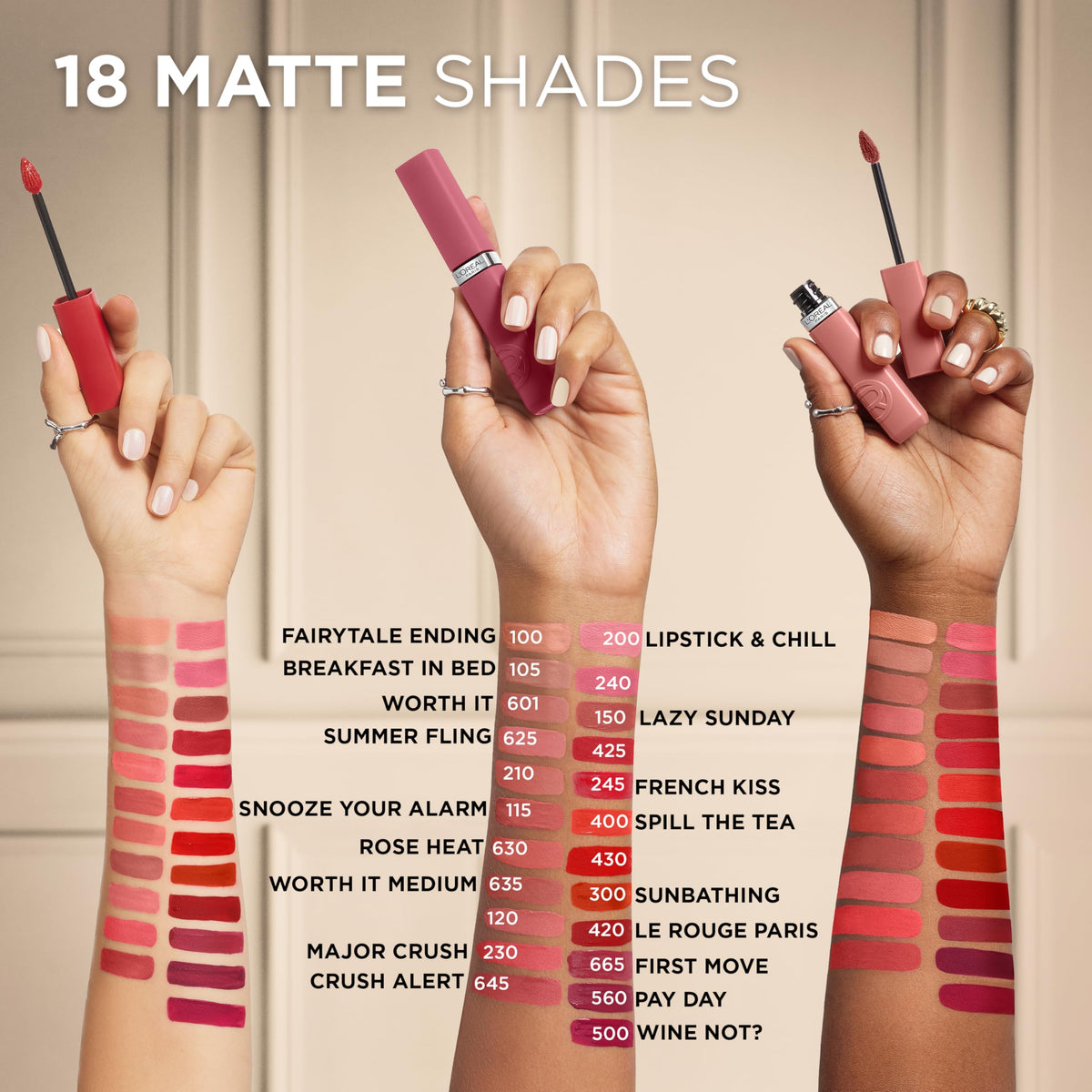L'Oreal Paris Liquid Lipstick, Infallible Matte Resistance, Ultra-lightweight long wear formula, Transfer Resistant and Smudge Proof, Shade: 601 Worth It, 5ml