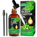 Jamaican Black Castor Oil,120ML Massage Oil for Aromatherapy, 100% Pure Natural Cold Pressed Organic Castor Oil, Stimulate Growth for Hair, Eyelashes,Eyebrows, Skin Moisturizer & Hair Oil and Body Oil