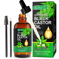 Jamaican Black Castor Oil,120ML Massage Oil for Aromatherapy, 100% Pure Natural Cold Pressed Organic Castor Oil, Stimulate Growth for Hair, Eyelashes,Eyebrows, Skin Moisturizer & Hair Oil and Body Oil