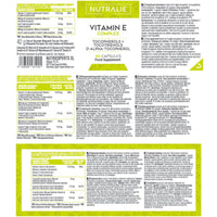 NUTRALIE Vitamin E Natural Source and Maximum Absorption | High Strength Antioxidant Cell Protection with 8 Molecules of Tocopherols and Tocotrienols | 60 Softgel Capsules Nutralie