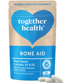 Bone Aid – Together Health – Plant-Based Calcium & Vitamins K2 & D3 – Vegan Friendly – Made in The UK – Pack of 6-360 Vegecaps