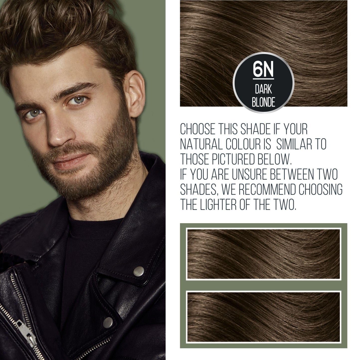 NATURTINT Naturtint Men Permanent Hair Colour Gel 6N Dark Blonde for Hair Beard and Moustache. Ammonia Free, up to 100% Grey Coverage, Natural Looking Long Lasting Results