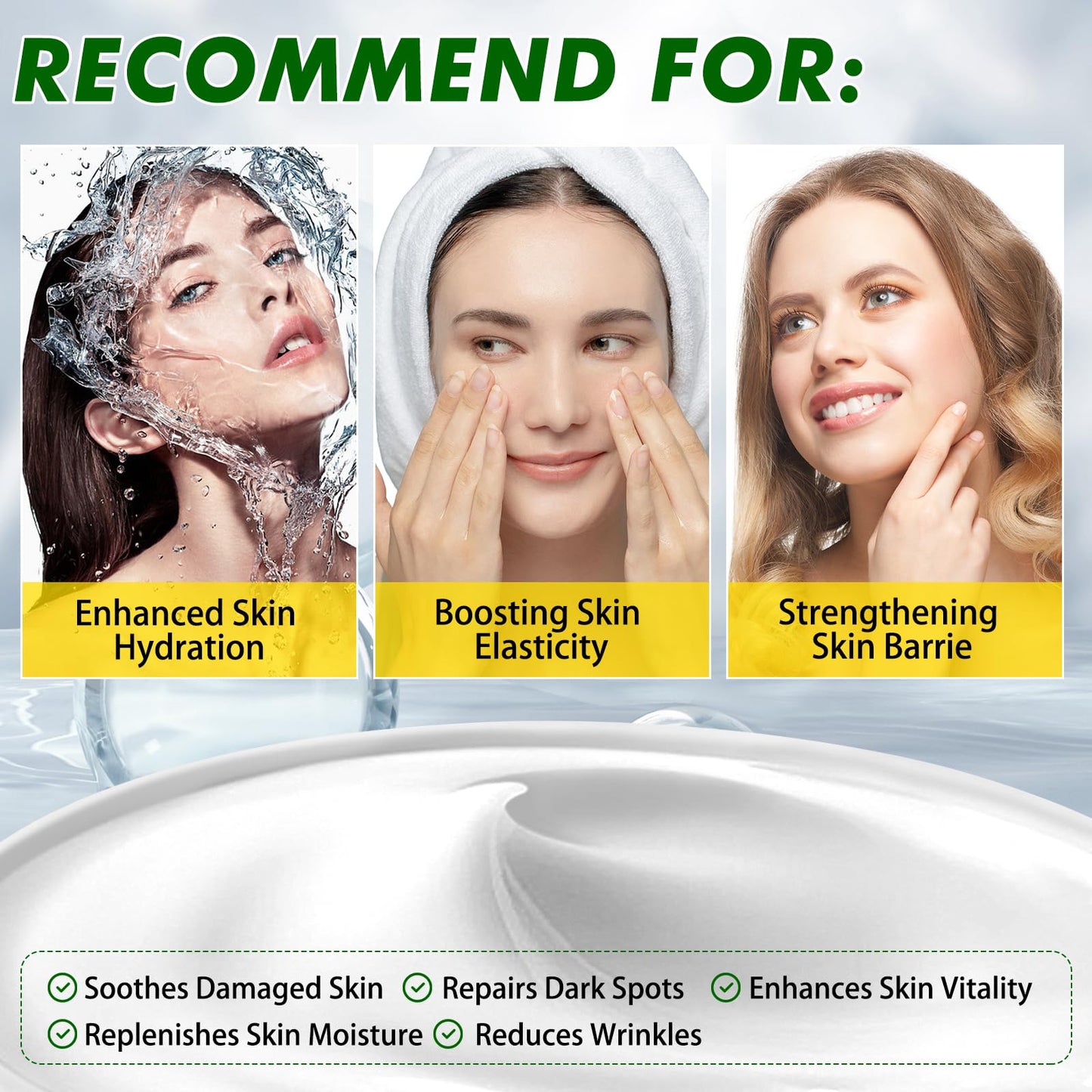 Generic Snail Mucin 92% Face Moisturizer, natural treatment, Lightweight Moisturing Cream for Wrinkle Treatment, Fine Line, Hydrating, Anti Aging Face Cream with Vitamin C, E & Natural Collagen, 100g/3.52 oz