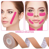 Benaewa 3 Rolls Face Tape, 2.5cm*5m Face Eye Neck Lift Tape, Anti Wrinkle Face Taping for Firming and Tightening Skin