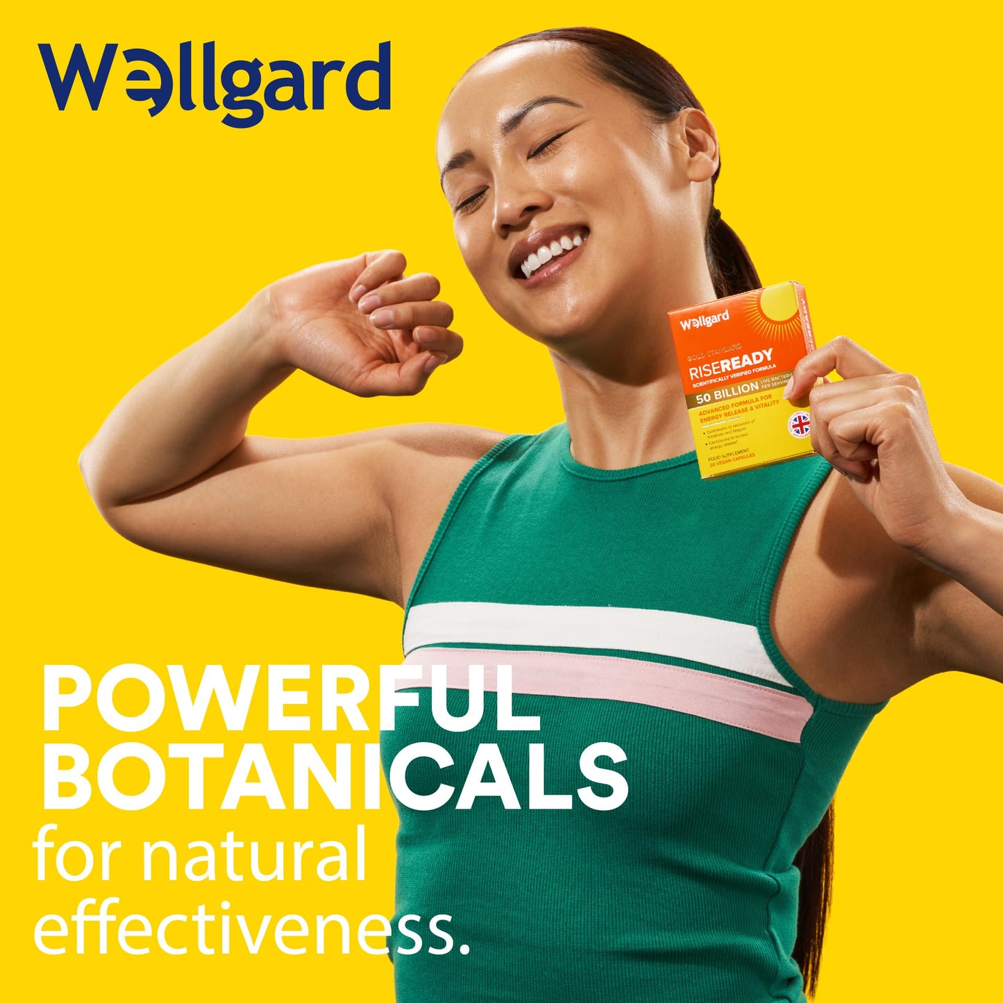 Wellgard Rise Ready – Advanced Formula for Energy Release & Vitality, 30 Vegan Capsules