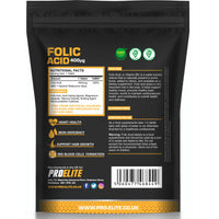 Folic Acid Tablets 400 mcg - 90 Vegan Vitamin B9 Tablets Folic A 400�g Pregnancy Care - Normal Function of Immune System and Reduce Tiredness and Fatigue - Made in The UK by PROELITE