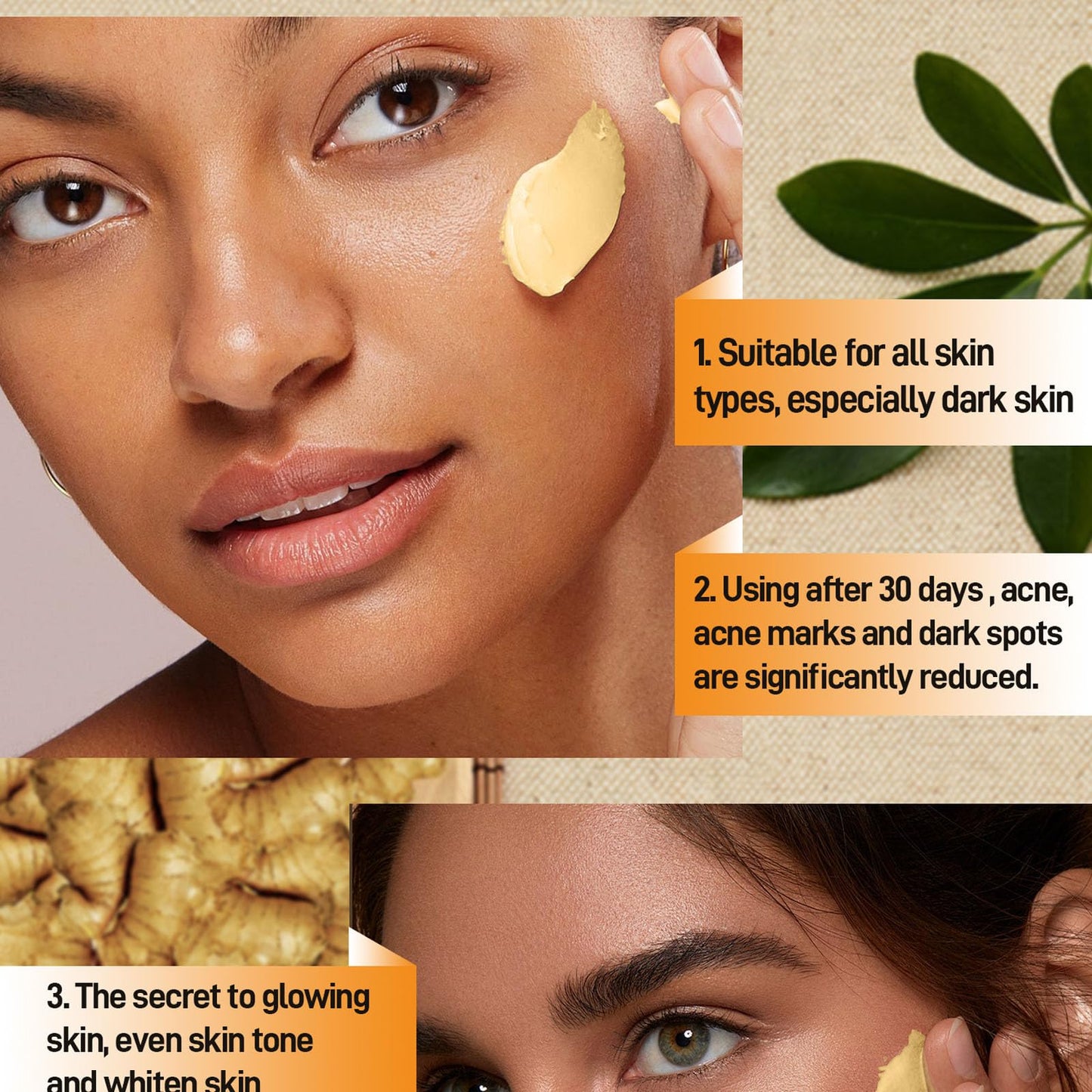 Turmeric Kojic Acid Face Cream- Natural Turmeric Skin Brightening Lotion for Face & Body, Anti-Aging Cream Turmeric Face Moisturizer for Dark Spots, Dry Skin Hydrating, Firming, Even Tone