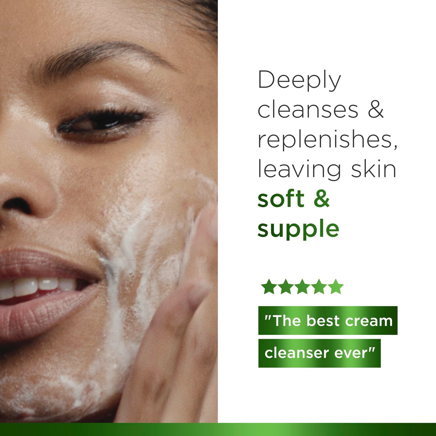 Simple Replenishing Cream Face Cleanser Suitable For Even The Most Sensitive Skin Cream Cleanser with 11% Ceramide Boosters and Hyaluronic Acid 240 ml