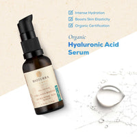 Bioterra Organic Collagen Booster Hyaluronic Acid Serum, Face Moisturiser, Natural Ingredients with Jojoba and Lavender, 30 ml