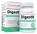 DigestIt Digestive Enzymes | Multi-Enzyme Formula with Amylase, Protease & Lipase | Increase Energy & Reduce Gas, Bloating & Indigestion | Non-GMO | 50 Capsules