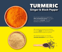 Turmeric, Ginger & Black Pepper 4000 mg Tablets (per Serving), High Strength Curcumin Supplements, Vegan and Gluten Free, UK Made, 120 Count