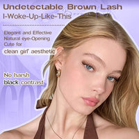 Goddvenus Brown Cluster Lashes Kit Individual Eyelashes For Clean Makeup Wispy Eyelash clusters 132pcs C Curl Fluffy lashes individual cluster Kit Light Hair DIY Lash Extension Kit