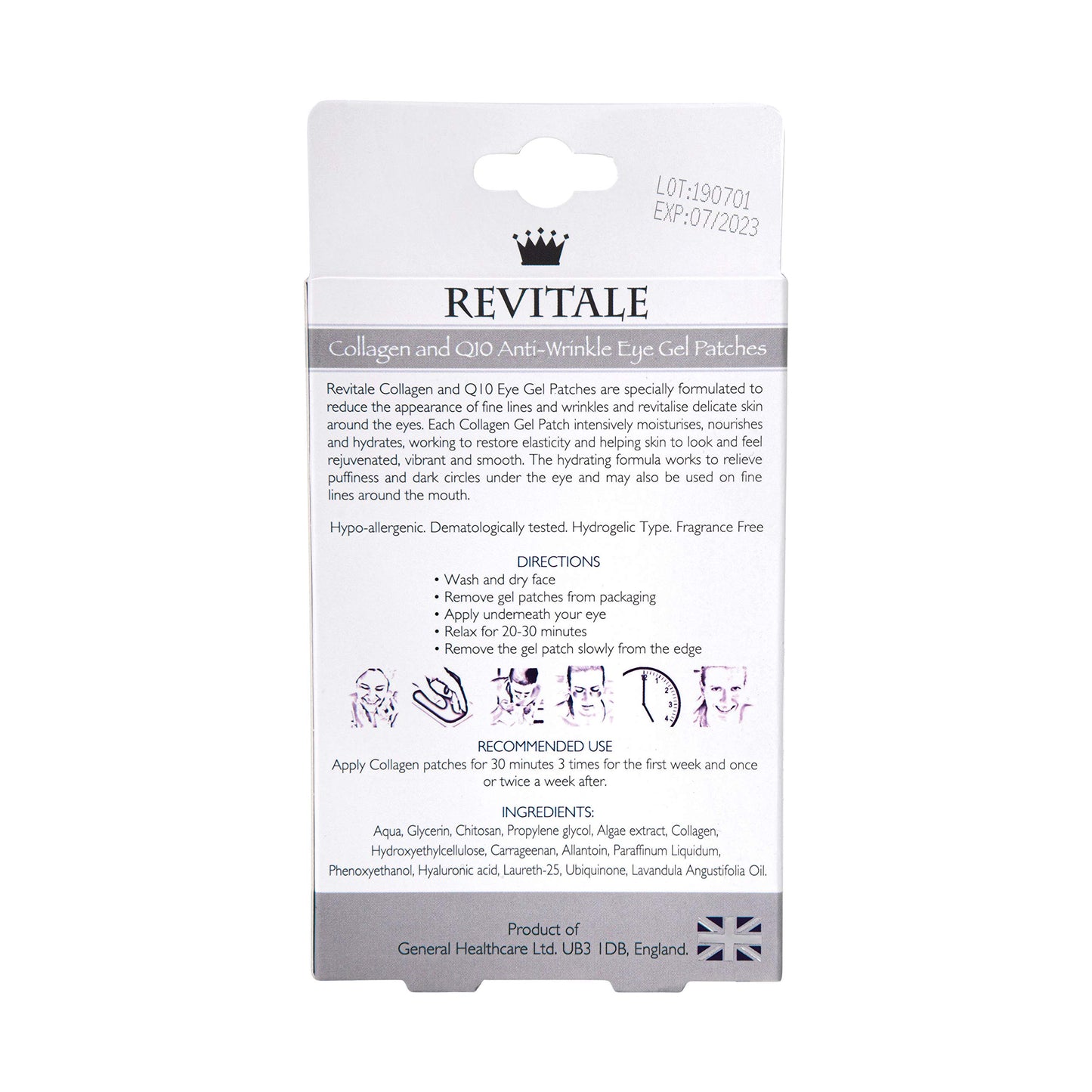 Revitale Collagen & Q10 Anti-Wrinkle Eye Patches (50 Pairs)