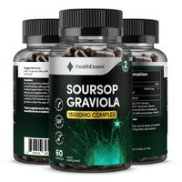 Soursop Graviola Fruit Extract Capsules, 15000mg High Strength Complex - Antioxidant & Immune Support - (2 Month Supply) - 60 Vegan Capsules by HealthEssent