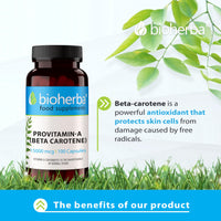 Beta-Carotene 100 Capsules 15000 mcg - High-Potency Provitamin A for Skin and Immune Health by BIOHERBA