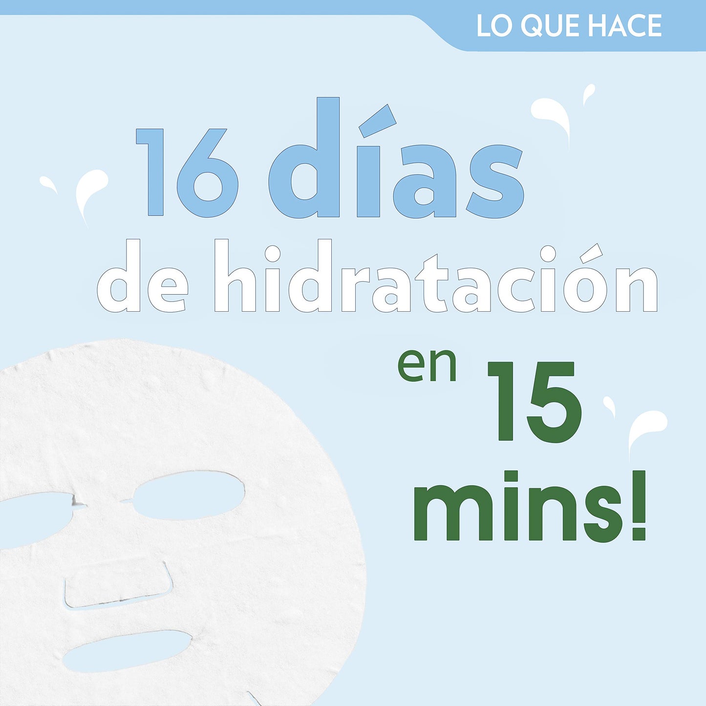 Simple Hydrating 16 days' worth of moisturiser in just 15 minutes Sheet Mask face mask for dry skin 1 pc